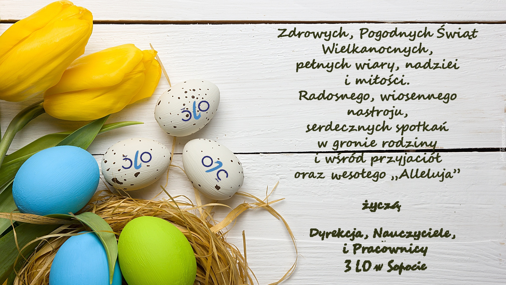 Życzenia Wielkanocne od 3 LO w Sopocie 