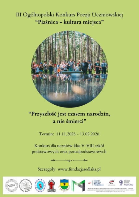 III Ogólnopolski Konkurs Poezji Uczniowskiej ''Piaśnica - kultura miejsca''