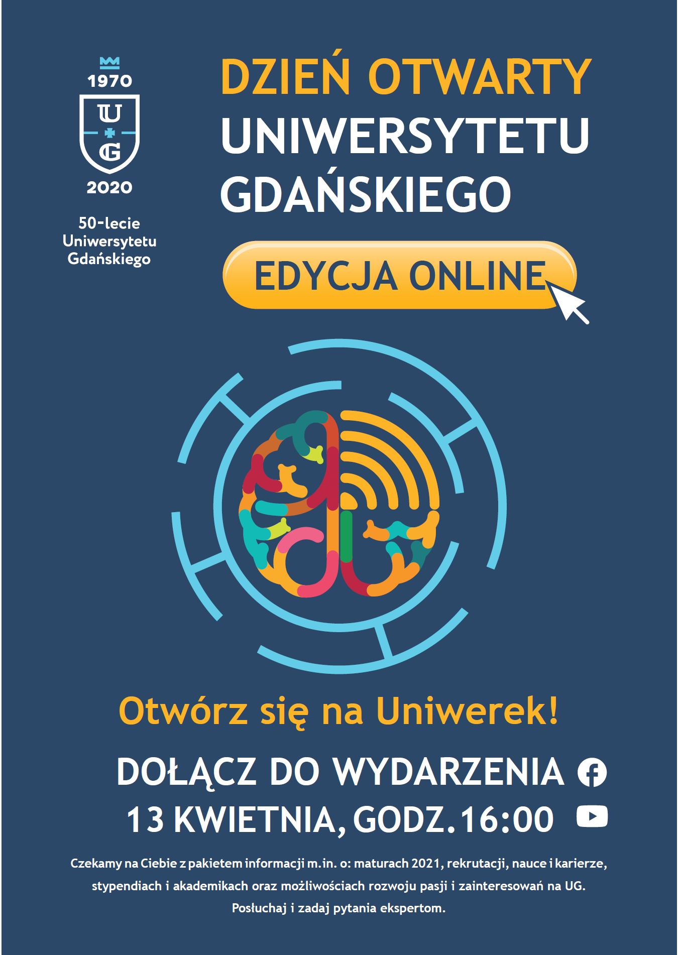 13 kwietnia - Dni Otwarte Uniwersytetu Gdańskiego online
