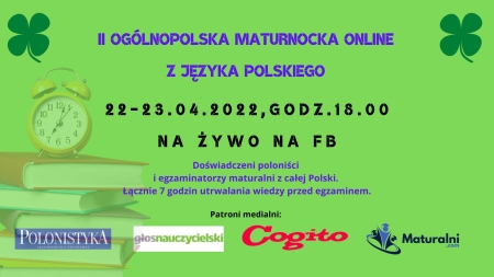 II Ogólnopolska Maturnocka on-line z języka polskiego