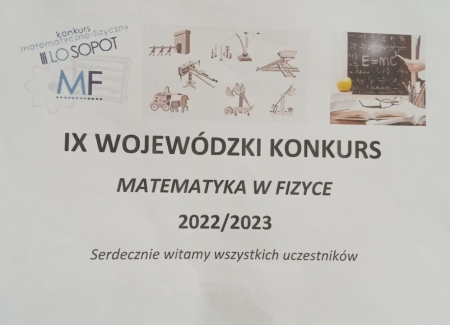  Wyniki IX Wojewódzkiego Konkursu „Matematyka w fizyce”